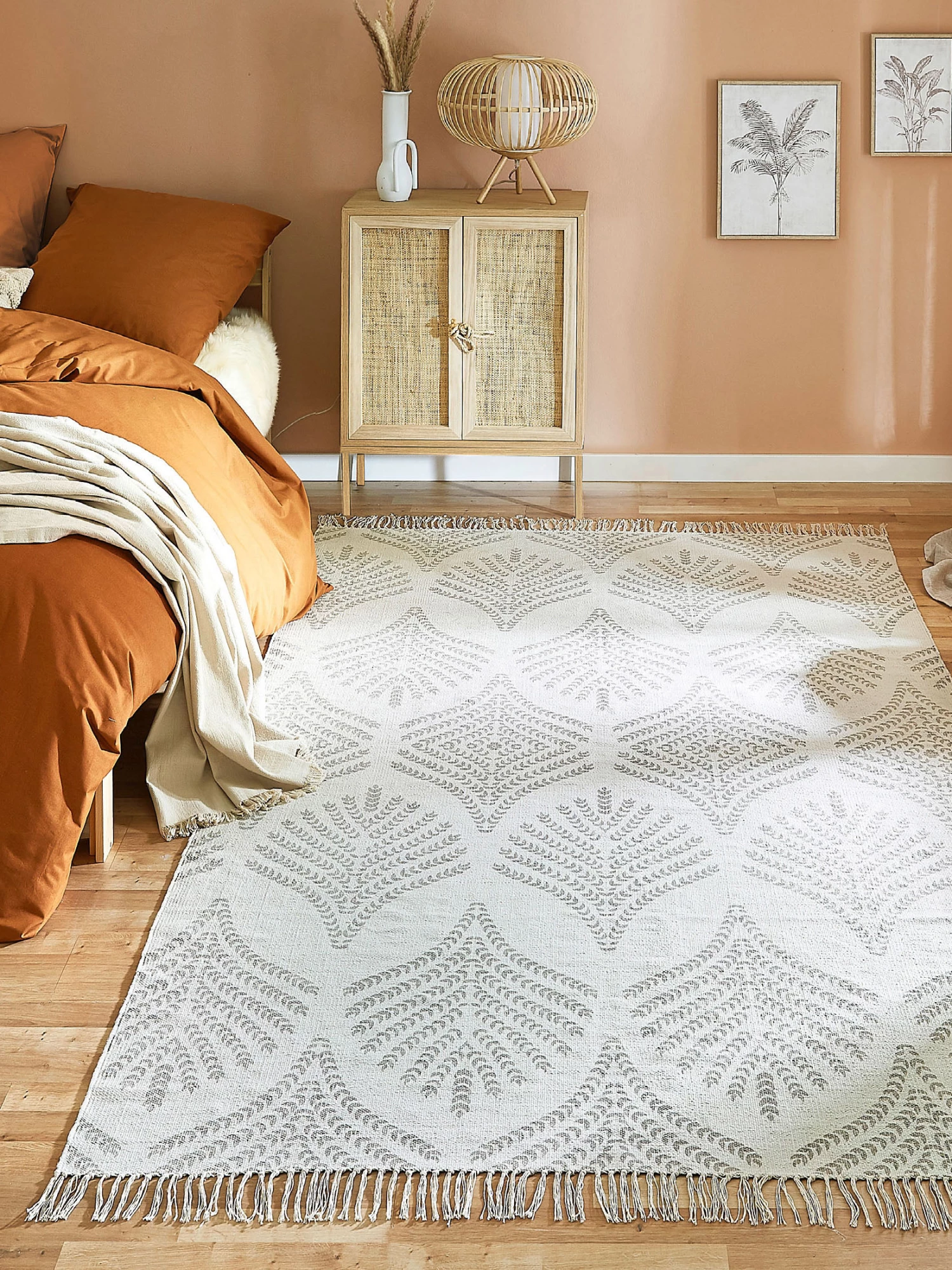 Baumwoll-Teppich, Grey 3 Baumwoll-Teppich, Grey