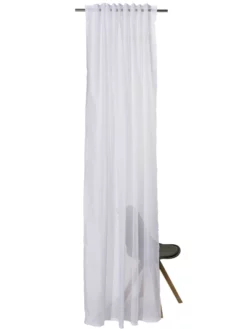 Vorhang Mit Gardinenband, Weiss -KIBEK Verkäufe Amalia Gardine verdeckteSchlaufe weiss 140x245 pla2