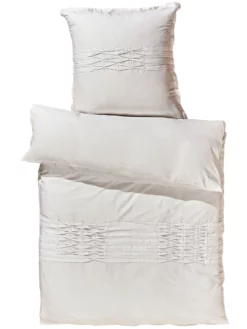 Bettwäsche, Weiss -KIBEK Verkäufe Amari Bettwaesche Weiss 135x200 pla2