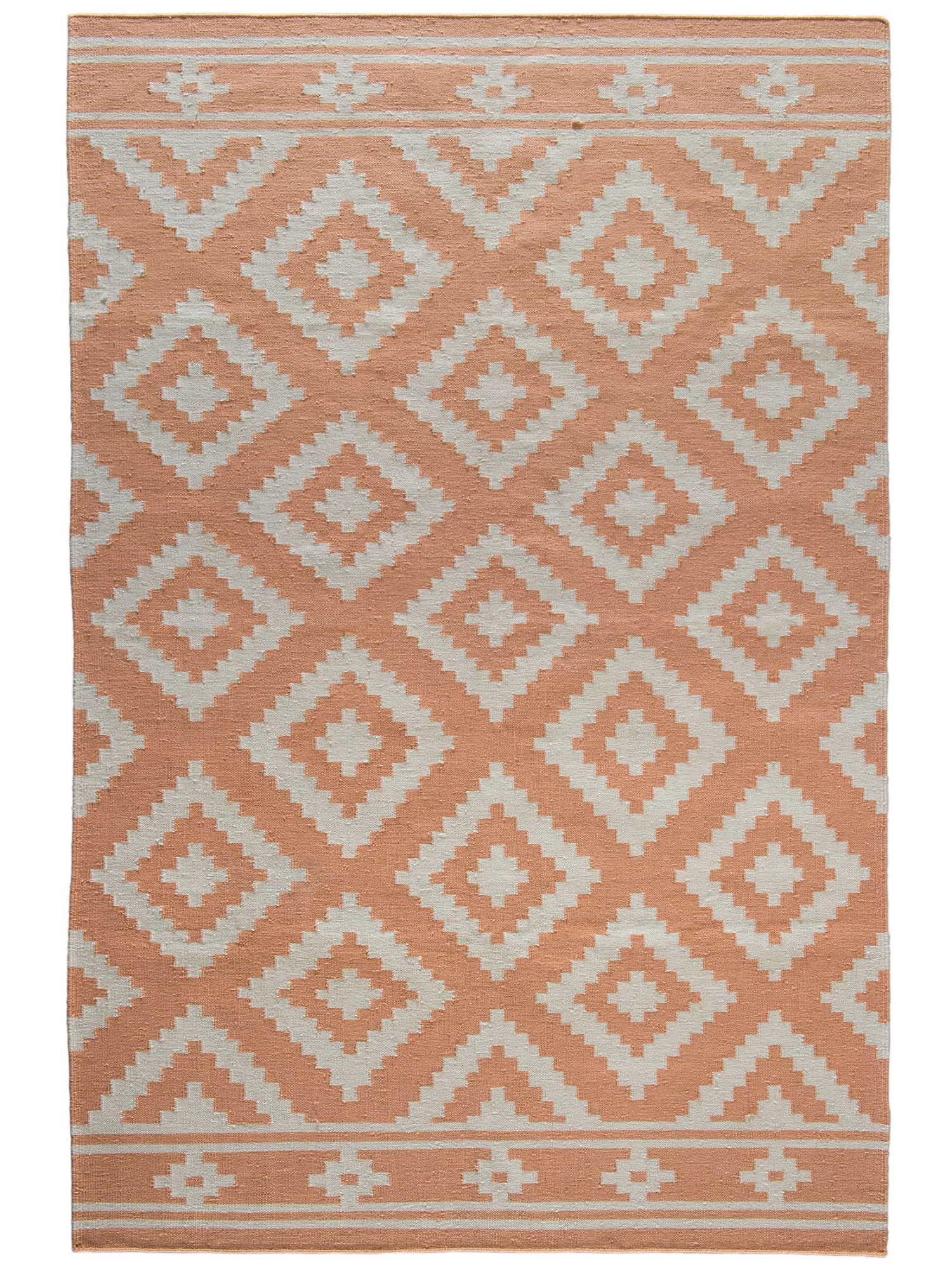Flachgewebe-Teppich, Apricot 4 Flachgewebe-Teppich, Apricot – Bild 2