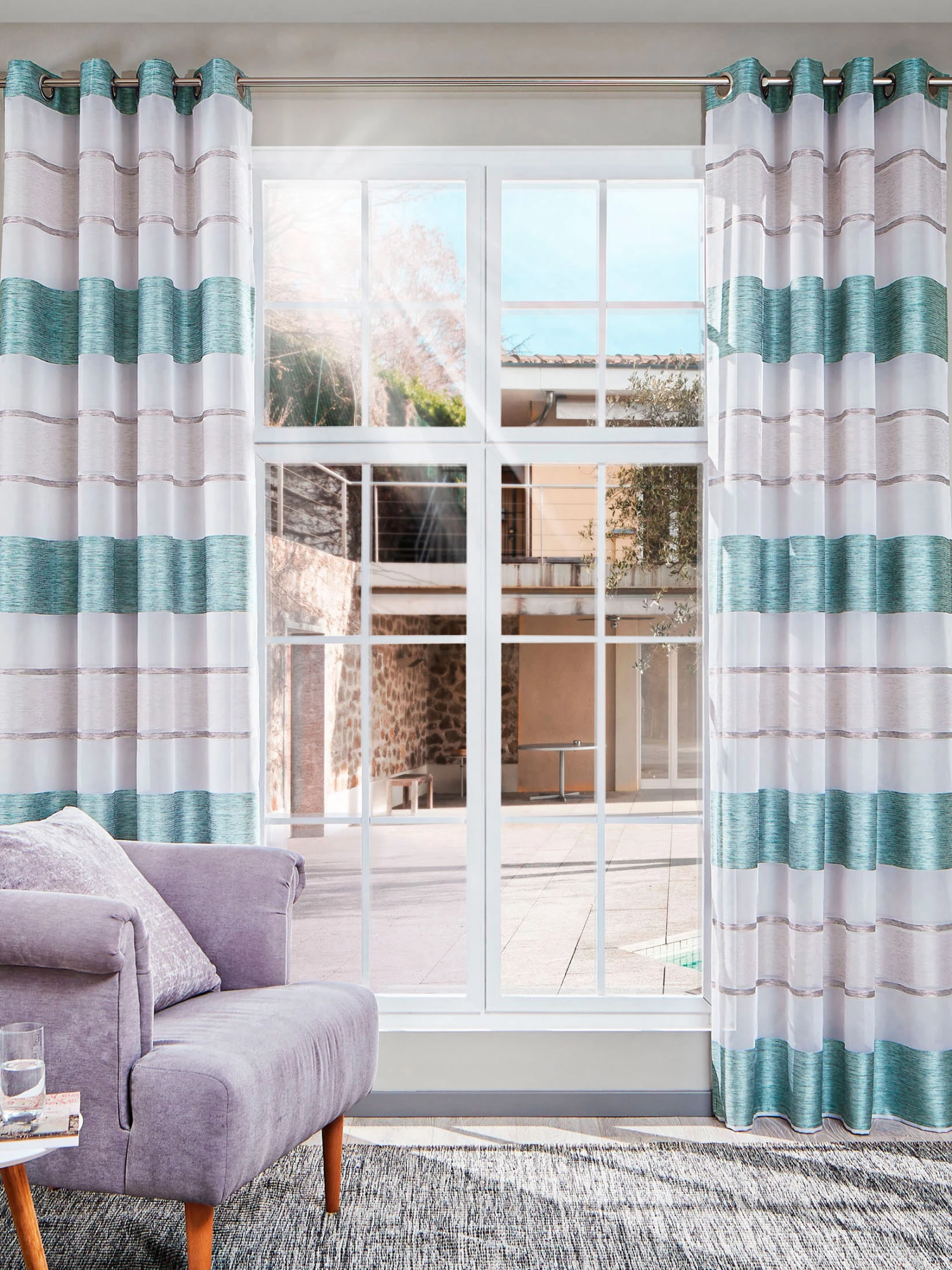 Ösenschal, Aqua 3 Ösenschal, Aqua