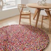 Filzkugel-Teppich, Multicolor 2 Filzkugel-Teppich, Multicolor -KIBEK Verkäufe Arica Filzkugelteppich mehrfarbig rund mil3