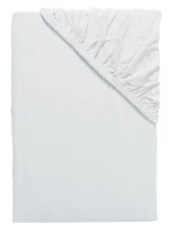 Flanell-Spannbetttuch, Weiss