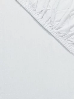 Flanell-Spannbetttuch, Weiss -KIBEK Verkäufe Arosa Spannbetttuch weiss lup2