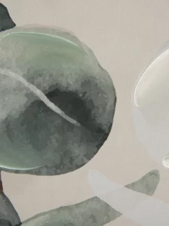 Leinwand-Druck-handbemalt, Hellgrün/Weiss -KIBEK Verkäufe Astala Druckgerahmt Gruen HellgruenWeiss 50x70 lup