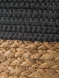 Korb, Anthrazit/Natur -KIBEK Verkäufe Bandra Korb Dunkelgrau AnthrazitNatur 30x30x26 lup3