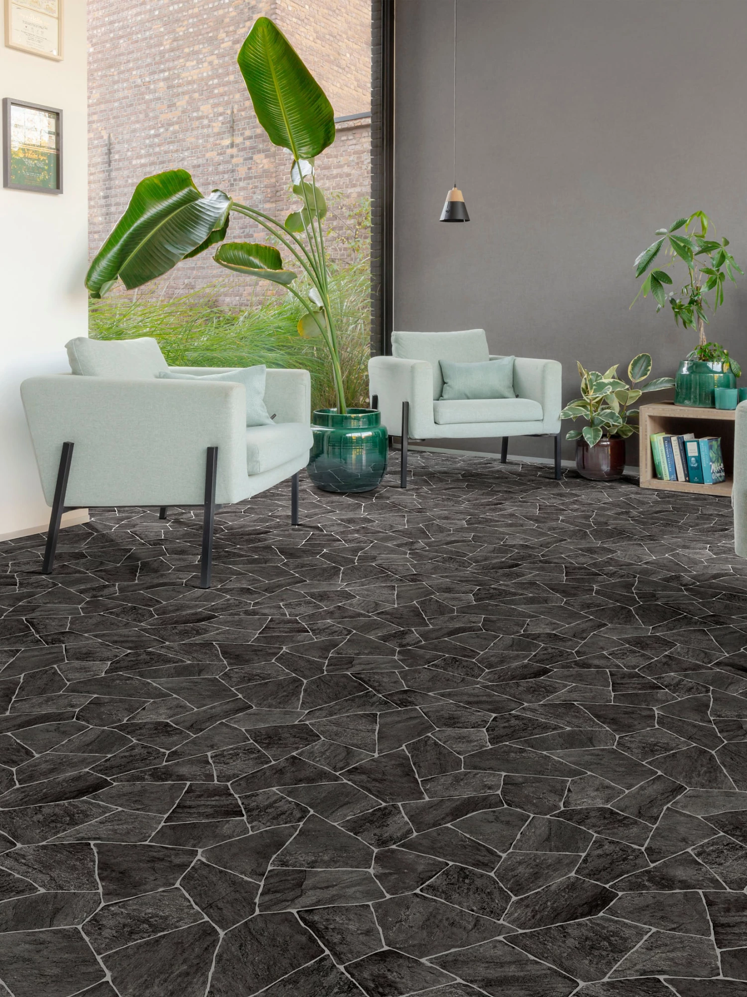 Vinyl-Rollenware, Schiefer 579 3 Vinyl-Rollenware, Schiefer 579