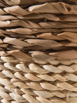 Korb, Weiss/Natur -KIBEK Verkäufe BasketRush Korb Hellbraun WeissNatur 30x30x26 lup1