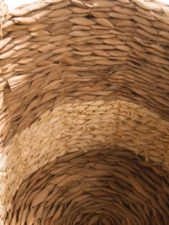 Korb, Weiss/Natur -KIBEK Verkäufe BasketRush Korb Hellbraun WeissNatur 30x30x26 lup3