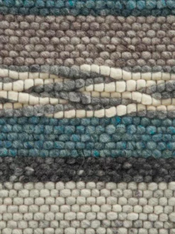 Woll-Teppich, Blue Stripes 10 Woll-Teppich, Blue Stripes -KIBEK Verkäufe Bjerka HandwebTeppich Blau BlueStripes 170x240 lup