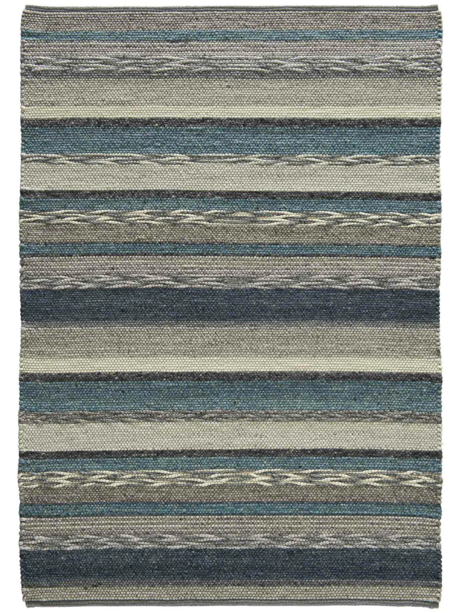 Woll-Teppich, Blue Stripes 4 Woll-Teppich, Blue Stripes – Bild 2