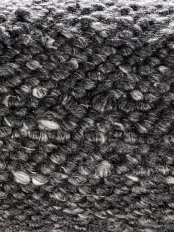 Woll-Teppich, Black -KIBEK Verkäufe Borgholm Handwebteppich schwarz black lup