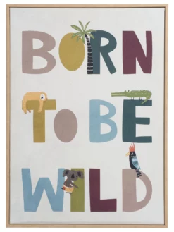 Leinwand-Druck-gerahmt, Multicolor -KIBEK Verkäufe BorntobeWild LeinwandDruck gerahmt Mehrfarbig Multicolor 50x70 pla