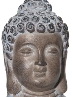 Figur, Grau -KIBEK Verkäufe BuddhaSmile Figur Braun Grau 17x24x34 lup