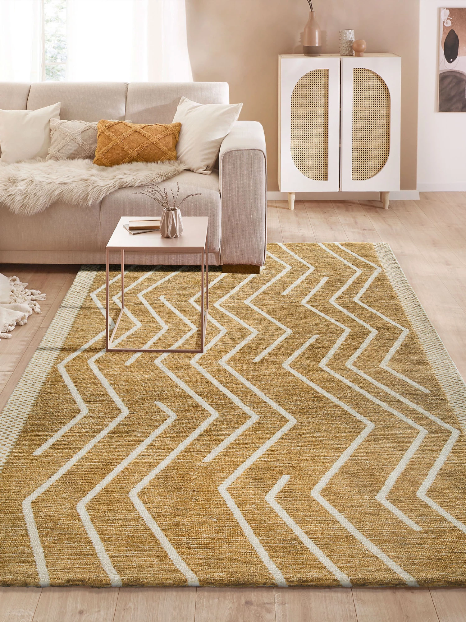 Designer-Teppich, Safran 3 Designer-Teppich, Safran