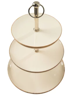 Deko-Etagere, Weiss -KIBEK Verkäufe CakeStand DekoEtagere Weiss 30x30x48 oben per
