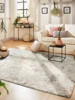 Vintage-Teppich, Hellgrau