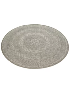 Outdoor-Teppich, Steingrau -KIBEK Verkäufe Camino Outdoor Teppich Hellgrau Steingrau 120rund fper