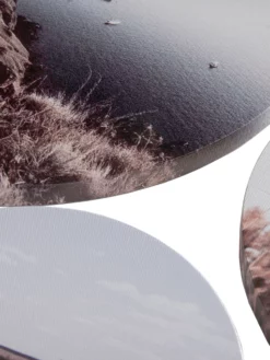 Leinwand Druck, Dunkelbeige -KIBEK Verkäufe Canvas3er Bild Natur Grau Dunkelbeige 40rund lup