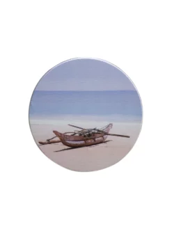 Leinwand Druck, Hellblau -KIBEK Verkäufe Canvas3er Bild Strand Blau Hellblau 20rund pla