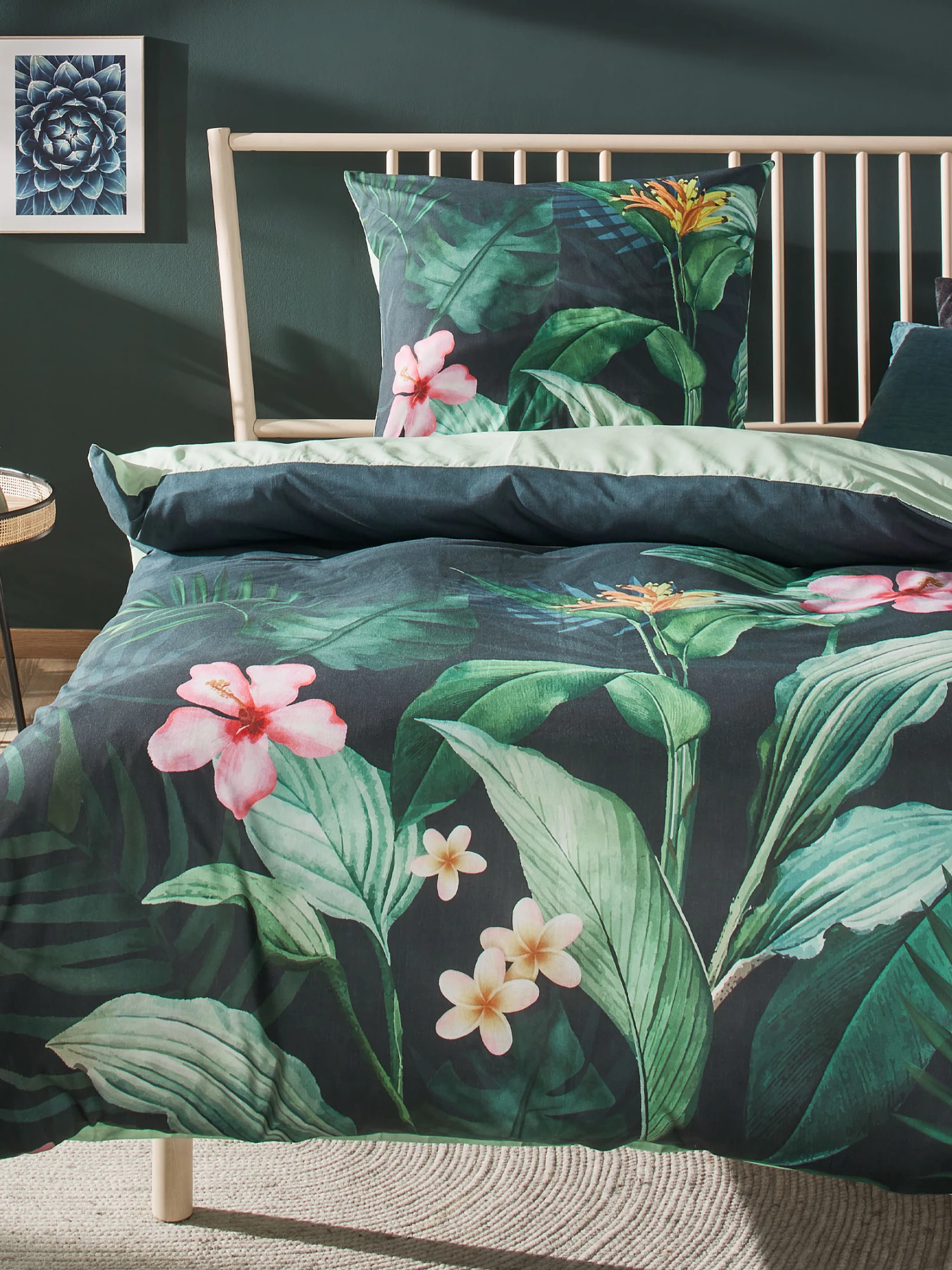 Renforcé-Bettwäsche, Dunkelgrün 3 Renforcé-Bettwäsche, Dunkelgrün