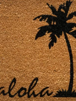 Fußmatte, Aloha -KIBEK Verkäufe Cochin Fussmatte Braun Aloha 45x75 lup