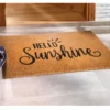 Fußmatte, Hello Sunshine -KIBEK Verkäufe Cochin Fussmatte Braun HelloSunshine 45x75 mil