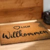 Fußmatte, Herzlich Willkommen -KIBEK Verkäufe Cochin Fussmatte Braun HerzlichWillkommen 45x75 mil