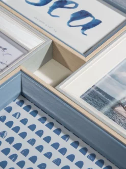 Bilderrahmen, Grau/Blau -KIBEK Verkäufe CollageSea Bilderrahmen Blau GrauBlau 10x15 lup2