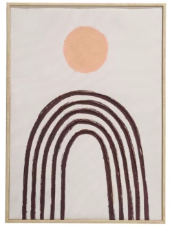 Leinwand-Druck-handbemalt, Beige -KIBEK Verkäufe Corneri Druckgerahmt Mehrfarbig Beige 50x70 pla