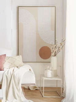 Leinwand-Druck-handbemalt, Hellbeige -KIBEK Verkäufe Cornero Leinwandbild Beige Hellbeige 80x120 mil