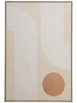 Leinwand-Druck-handbemalt, Hellbeige -KIBEK Verkäufe Cornero Leinwandbild Beige Hellbeige 80x120 pla