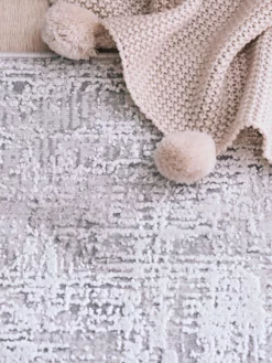 Vintage-Teppich, Mattsilber 12 Vintage-Teppich, Mattsilber -KIBEK Verkäufe Cornhill DesignerTeppich hellgrau Mattsilber 160x230 lup3