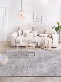 Vintage-Teppich, Mattsilber