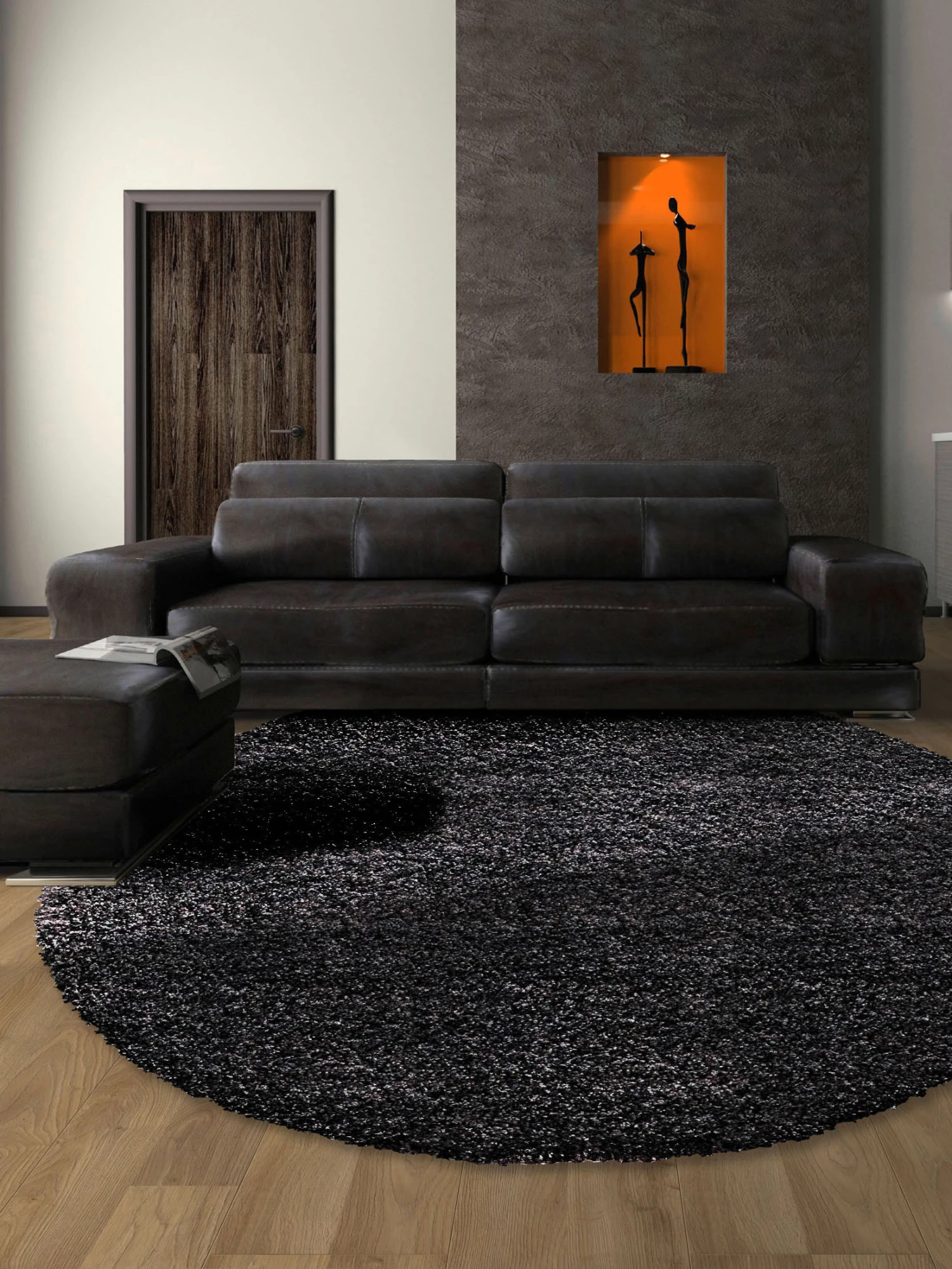 Hochflor-Teppich, Anthrazit 3 Hochflor-Teppich, Anthrazit