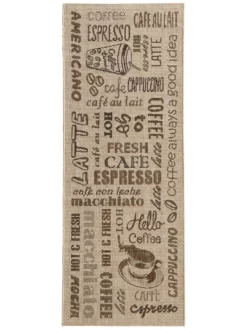 Küchenläufer, Coffee -KIBEK Verkäufe Cuisine FlachgewebeTeppich Beige Coffee2 80x200 pla