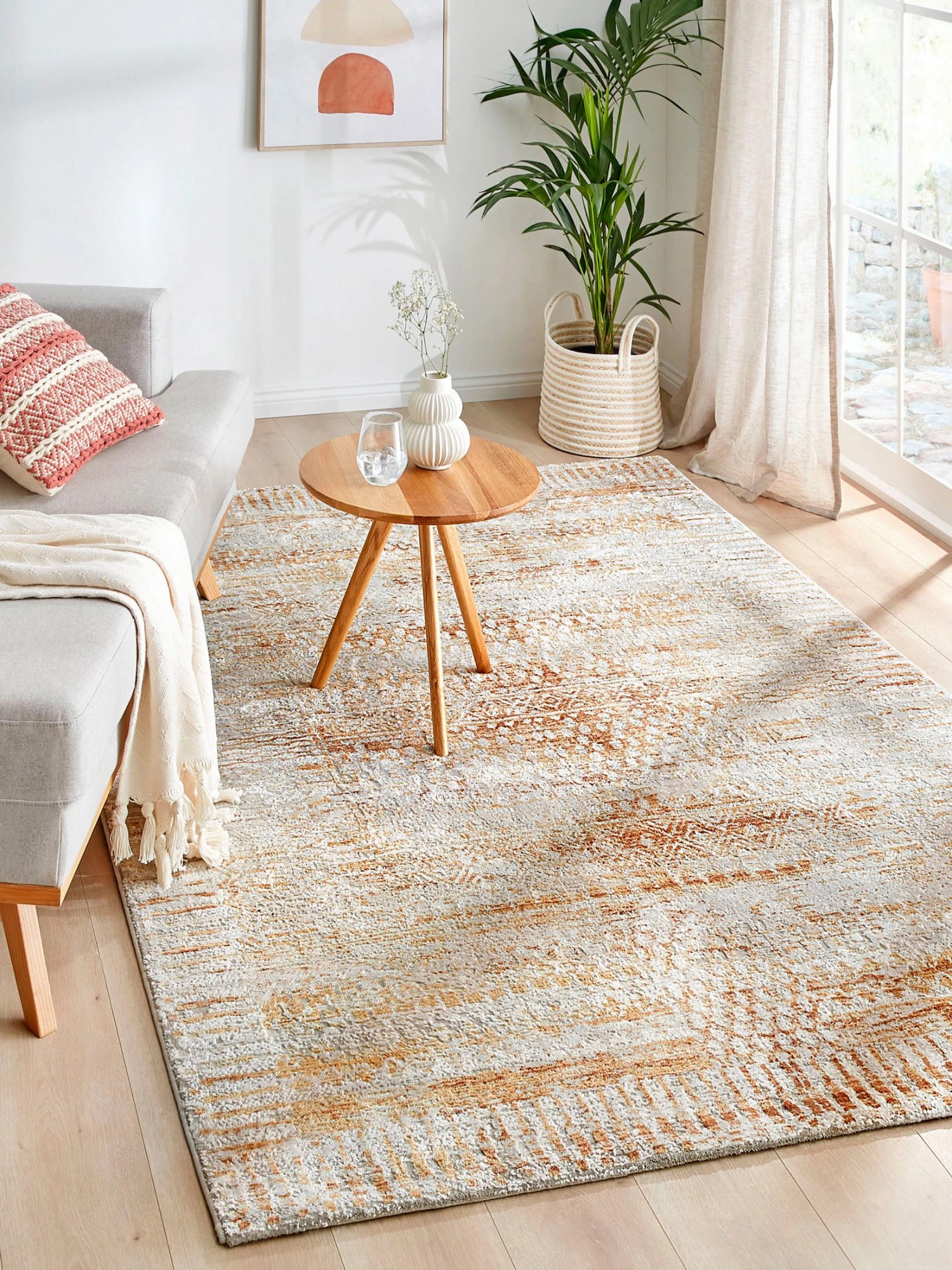 Vintage-Teppich, Gold 3 Vintage-Teppich, Gold