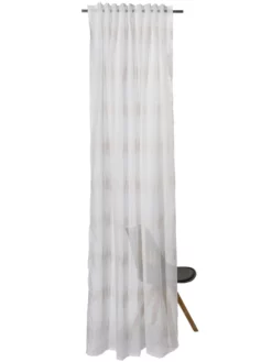 Vorhang Mit Gardinenband, Beige -KIBEK Verkäufe Ella Gardine verdeckteSchlaufe creme beige 140x245 pla2