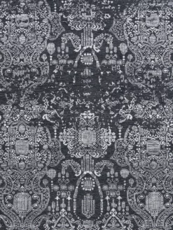 Vintage-Teppich, Quarz -KIBEK Verkäufe Escape VintageTeppich Schwarz Quarz lup