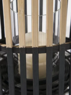 Laterne, Beige/Schwarz 9 Laterne, Beige/Schwarz -KIBEK Verkäufe Fargosa Laterne Beige BeigeSchwarz 31x31x39 lup2