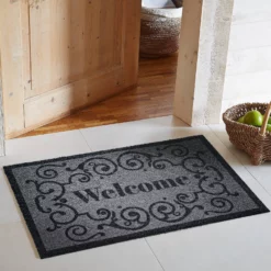 Fußmatte, Welcome Grey