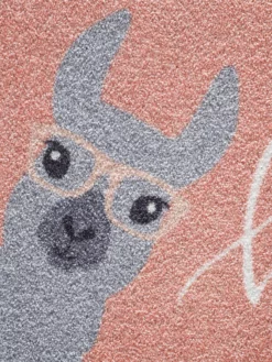 Fußmatte, Hello Lama -KIBEK Verkäufe Fashion Fussmatte rosa HelloLama 50x80 lup