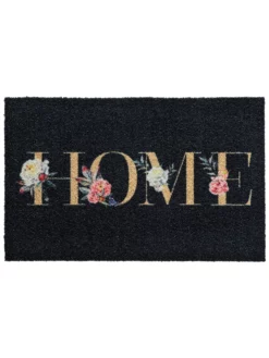 Fußmatte, Home Flowers -KIBEK Verkäufe Fashion Fussmatte schwarz HomeFlowers 50x80 pla