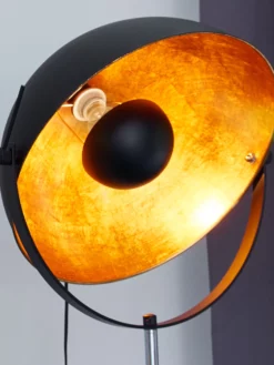 Standleuchte, Schwarz/Gold -KIBEK Verkäufe Flash Standleuchte Lampe Schwarz SchwarzGold 55x170 lup
