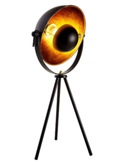 Tischleuchte, Schwarz/Gold -KIBEK Verkäufe Flashes Tischleuchte Lampe Schwarz SchwarzGold 28x63 per
