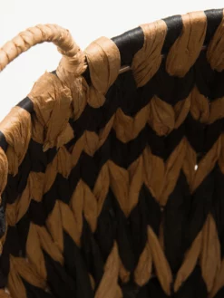 Korb, Schwarz/Natur 8 Korb, Schwarz/Natur -KIBEK Verkäufe Flimmer Korb Schwarz SchwarzNatur 26x26x23 lup2