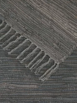 Baumwoll-Teppich, Anthrazit -KIBEK Verkäufe Froesunda BaumwollTeppich Dunkelgrau Anthrazit 170x240 wel