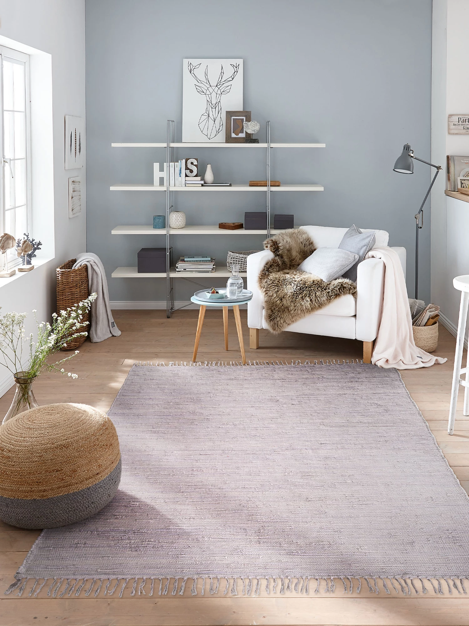 Baumwoll-Teppich, Lilac 3 Baumwoll-Teppich, Lilac