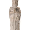 Figur, Weiss/Gold -KIBEK Verkäufe Gartenbuddha Figur Grau WeissGold 14x13x46 pla