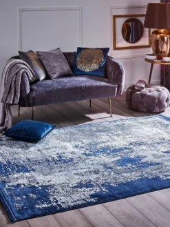 Vintage-Teppich, Royalblau -KIBEK Verkäufe Giano Vintageteppich blau Royalblau 160x230 mil3